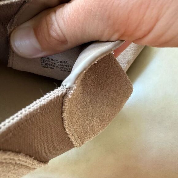 Michael Kors Brandy Chelsea Ankle Boots Womens Taupe Suede Block Heel Bootie Sz - Picture 9 of 9